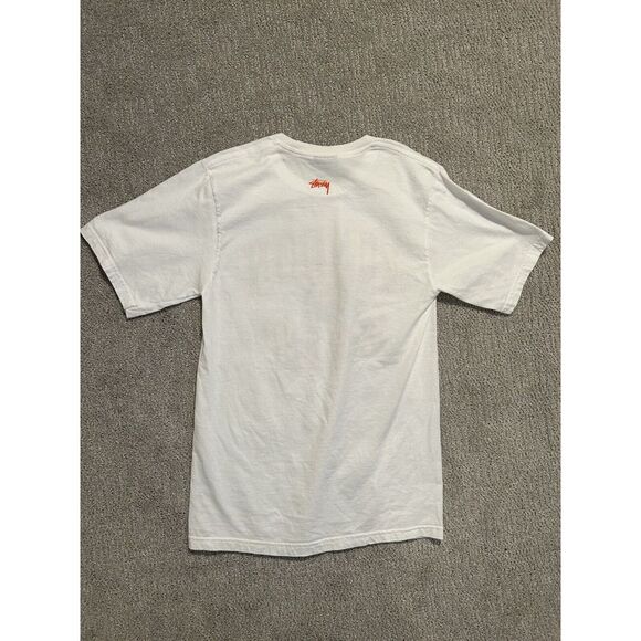 Stussy London England‎ T-Shirt - White Tee - Men's Size Small S White - Picture 3 of 4